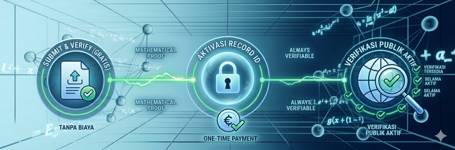 Visualisasi arsip dokumen digital yang dilindungi sidik jari matematis